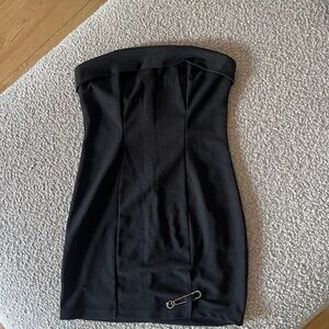 Black Strapless Mini Dress